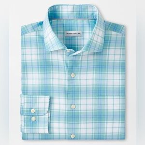 Peter Millar Cloud Lynden Summer Soft Cotton Sport Shirt Plaid Button Up